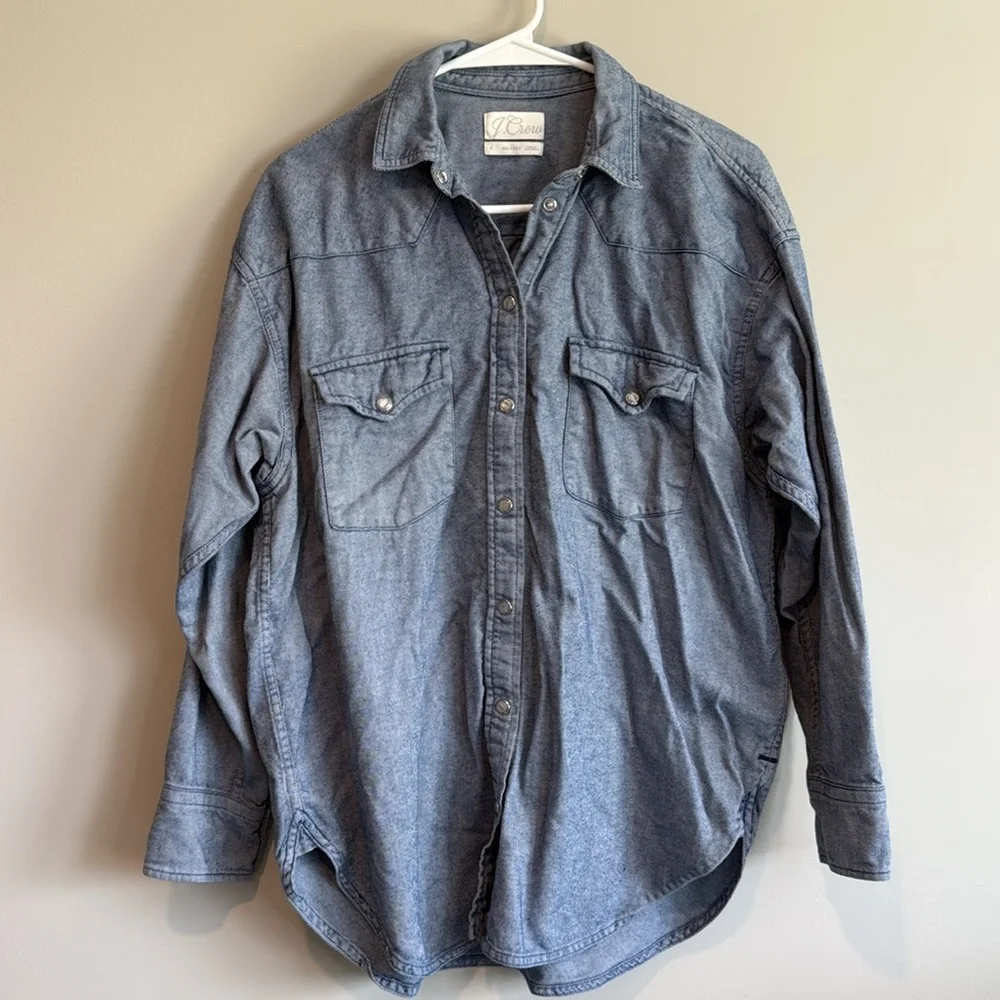 J.Crew Relaxed-fit indigo flannel shirt - Picture 3 of 8